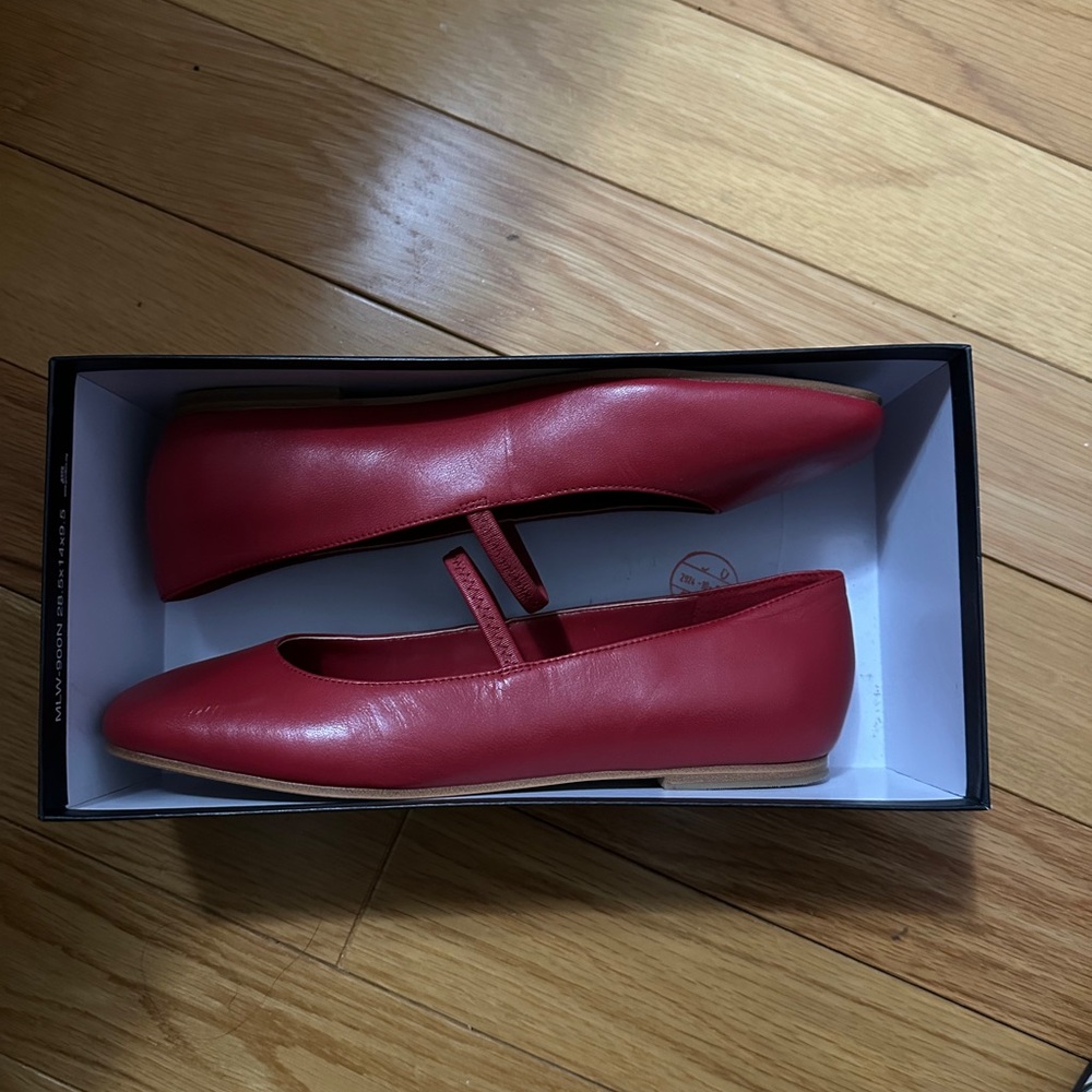 Marc Fisher - Red Leather Mary Jane flats